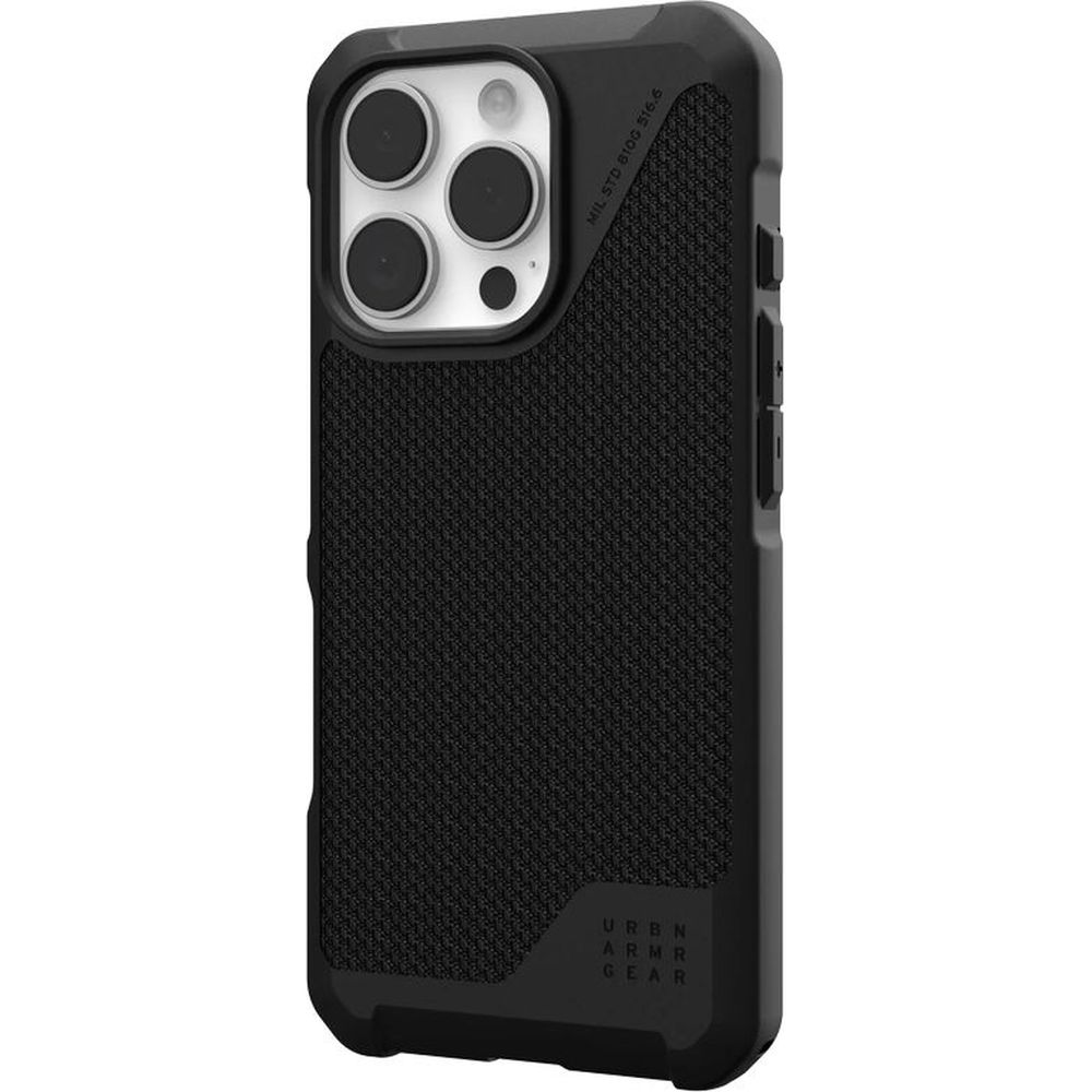 Etui pancerne Urban Armor Gear Metropolis LT Kevlar MagSafe do Apple iPhone 16 Pro, czarne z kevlarem